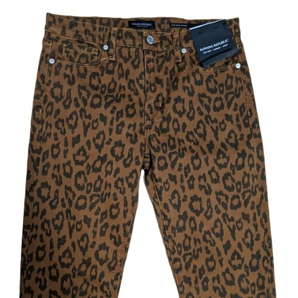 NWT BANANA REPUBLIC Skinny Crop Leopard Jeans 27 - Picture 5 of 10